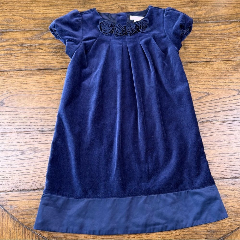 Janie and Jack Blue Velvet Dress